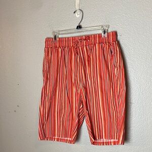 Striped Red Women's Bermuda Shorts